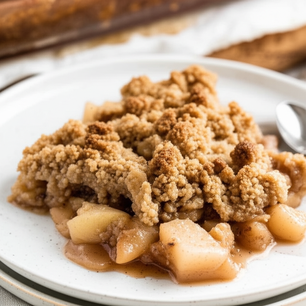 Apple Pear Breakfast Cobbler For The Crock Pot image