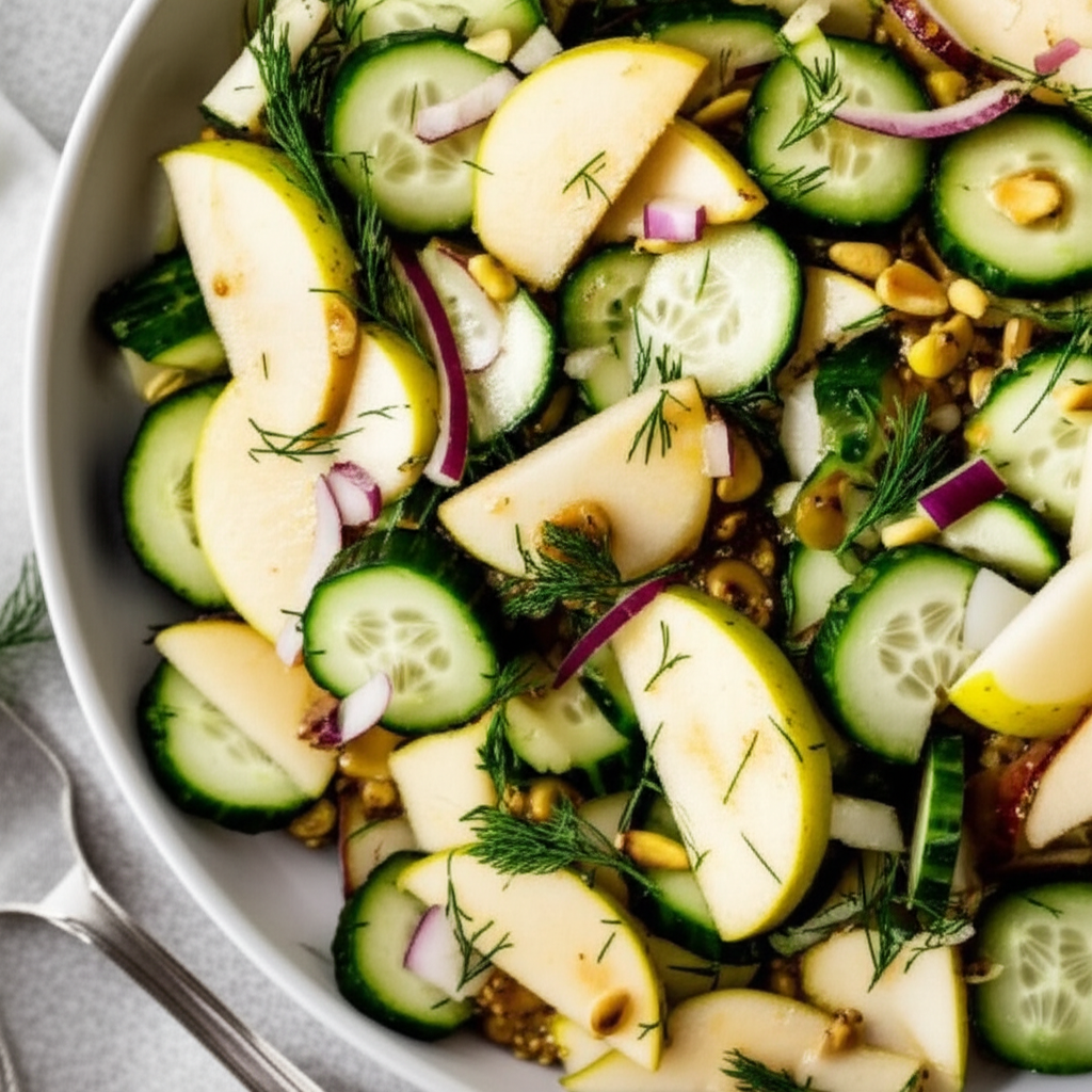 Apple Pear Cucumber Salad image