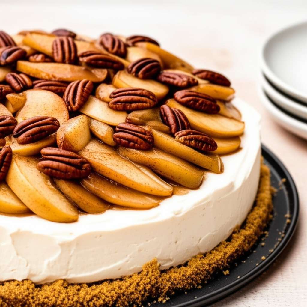 Apple Pecan Cheesecake image