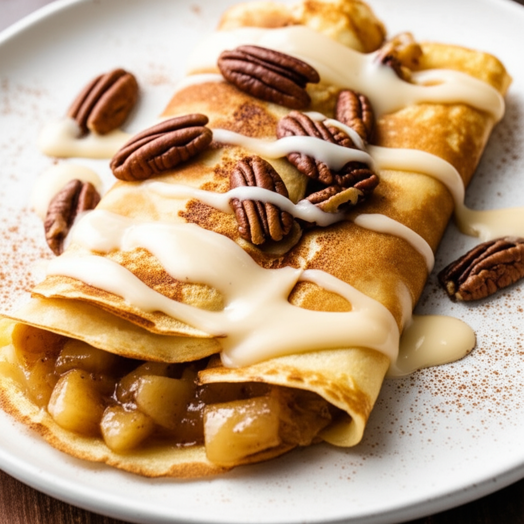 Apple Pecan Crepes image