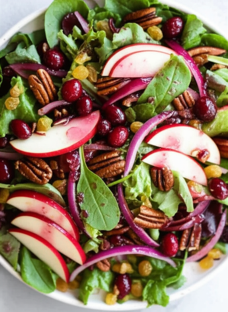 Apple Pecan Salad With Cranberry Vinaigrette image