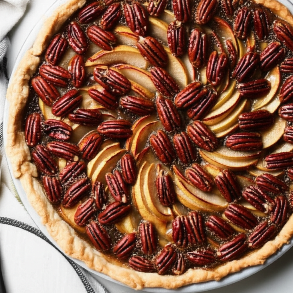 Apple Pecan Tart image