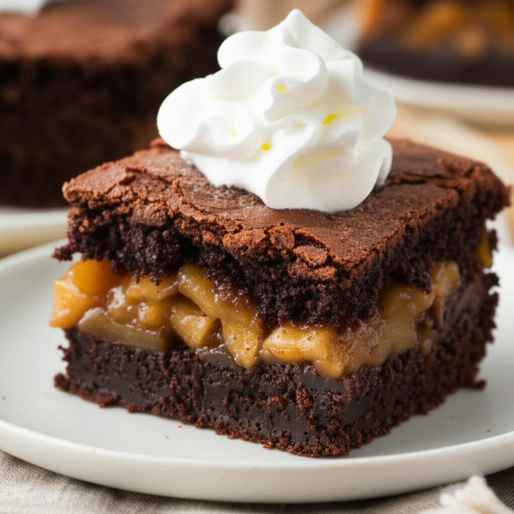 Apple Pie Chocolate Brownie Cake image