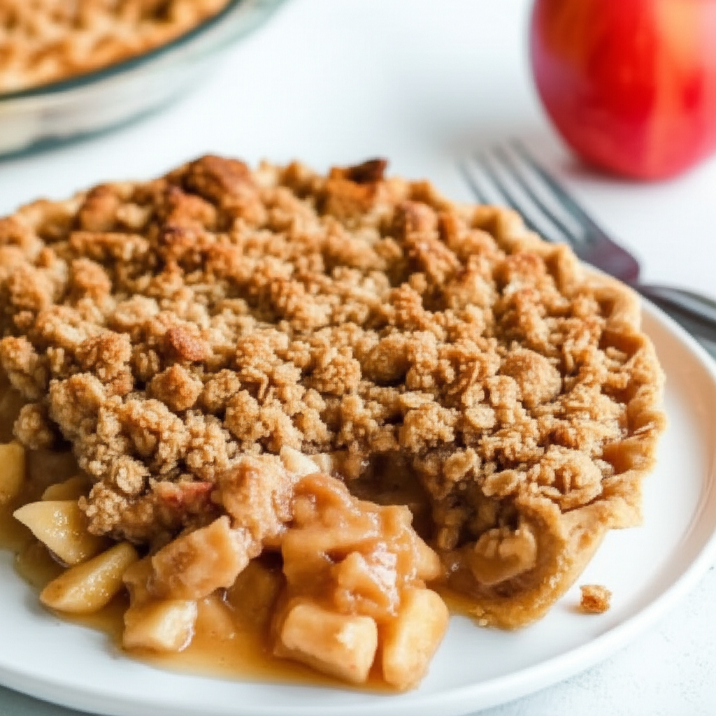 Apple Pie With Oatmeal Crumble Topping image