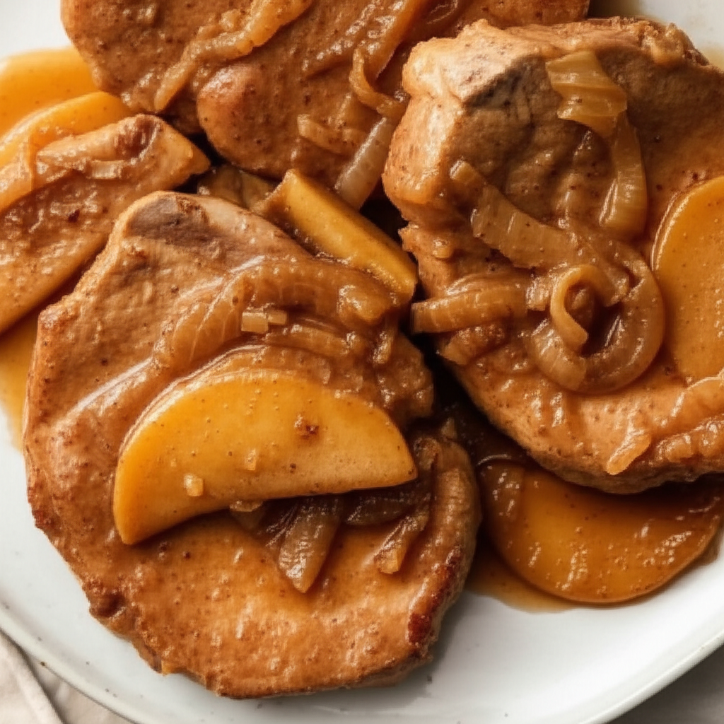 Apple Pork Chops In The Crock Pot image