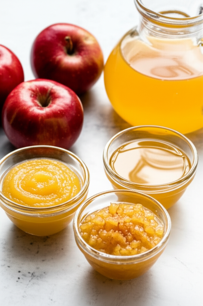 Apple Puree Applesauce Real Apple Juice No Added Sugar image