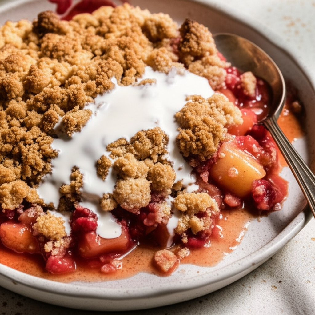 Apple Raspberry Crumble image