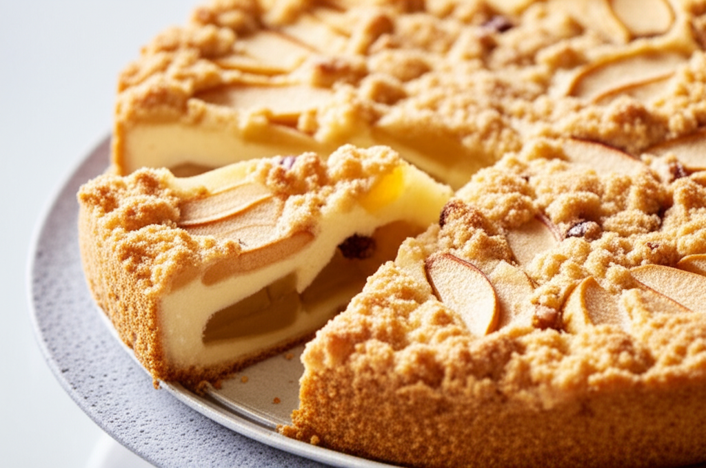 Apple Rum Custard Cake image