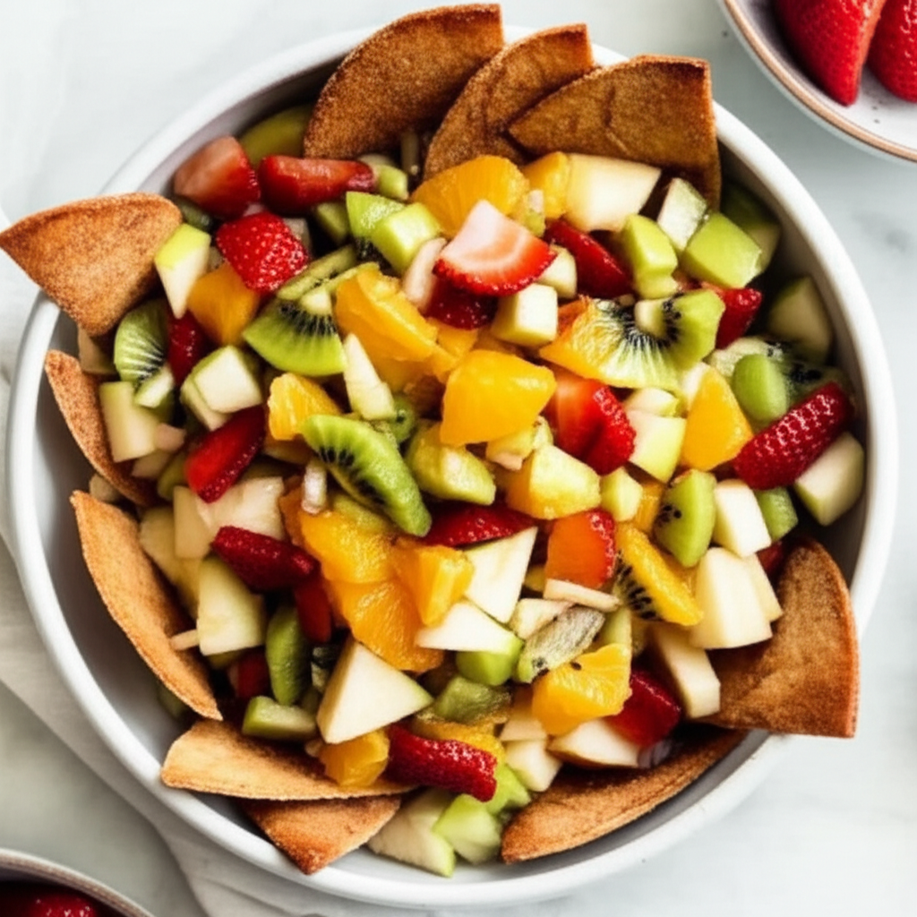 Apple Salsa With Cinnamon Chips image