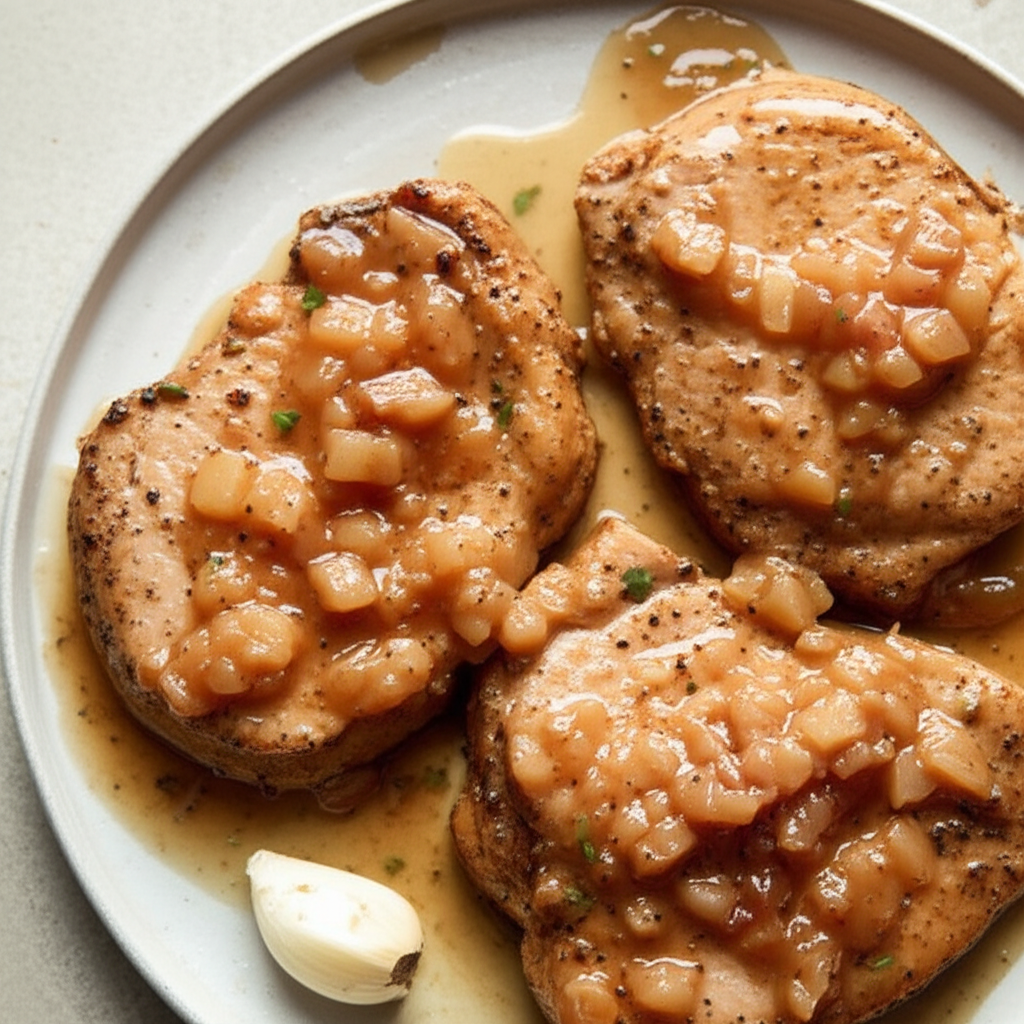 Apple Sauced Pork Chops image