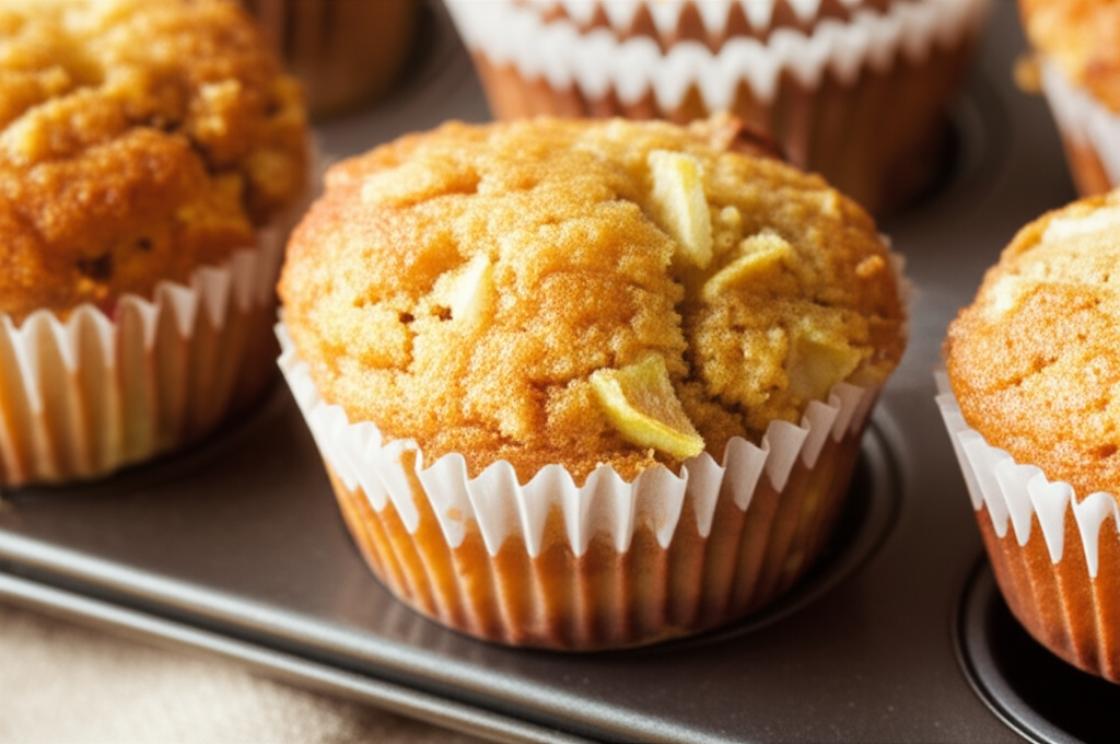 Apple Spice Applesauce Muffins image