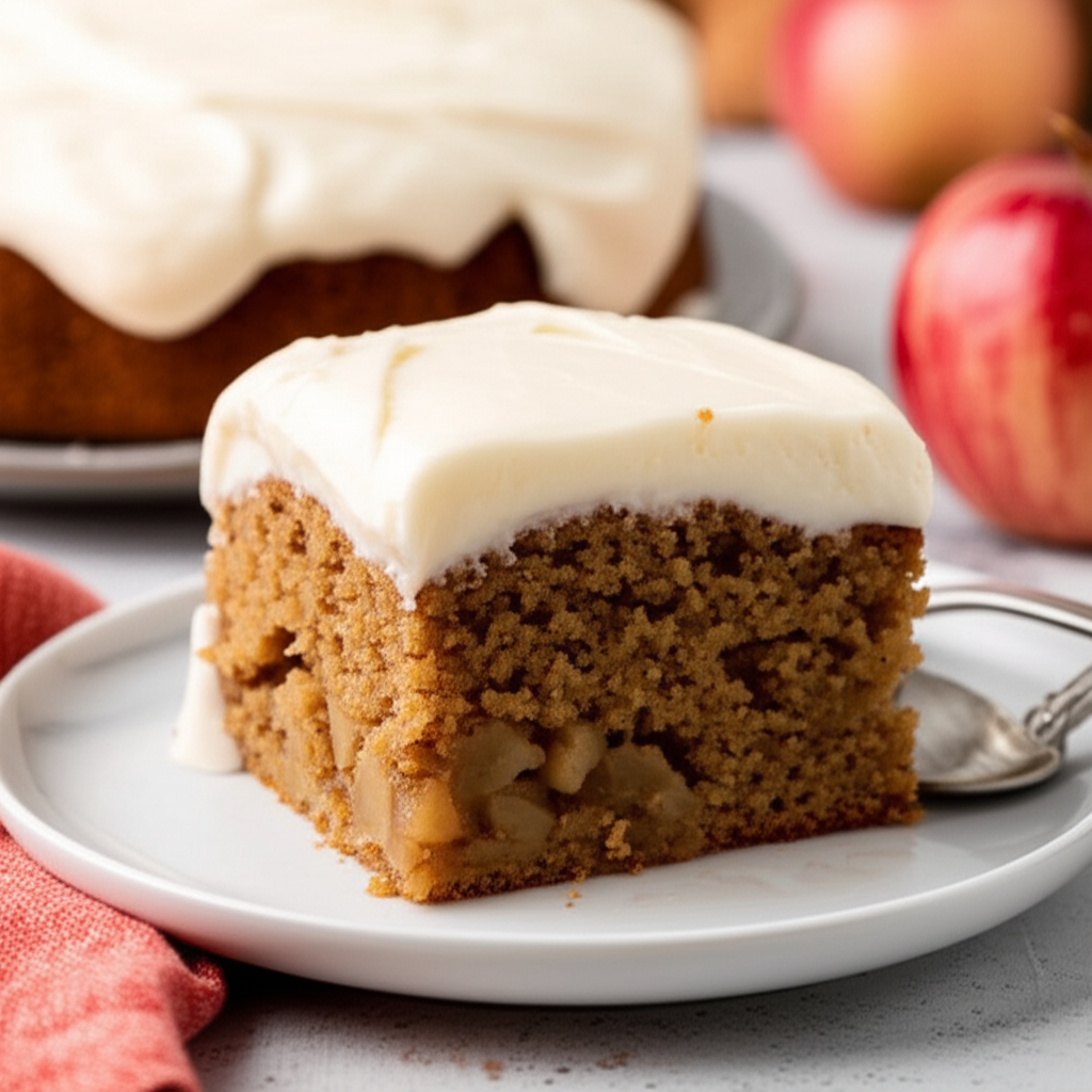 Apple Spice Cake With Cream Cheese Icing image
