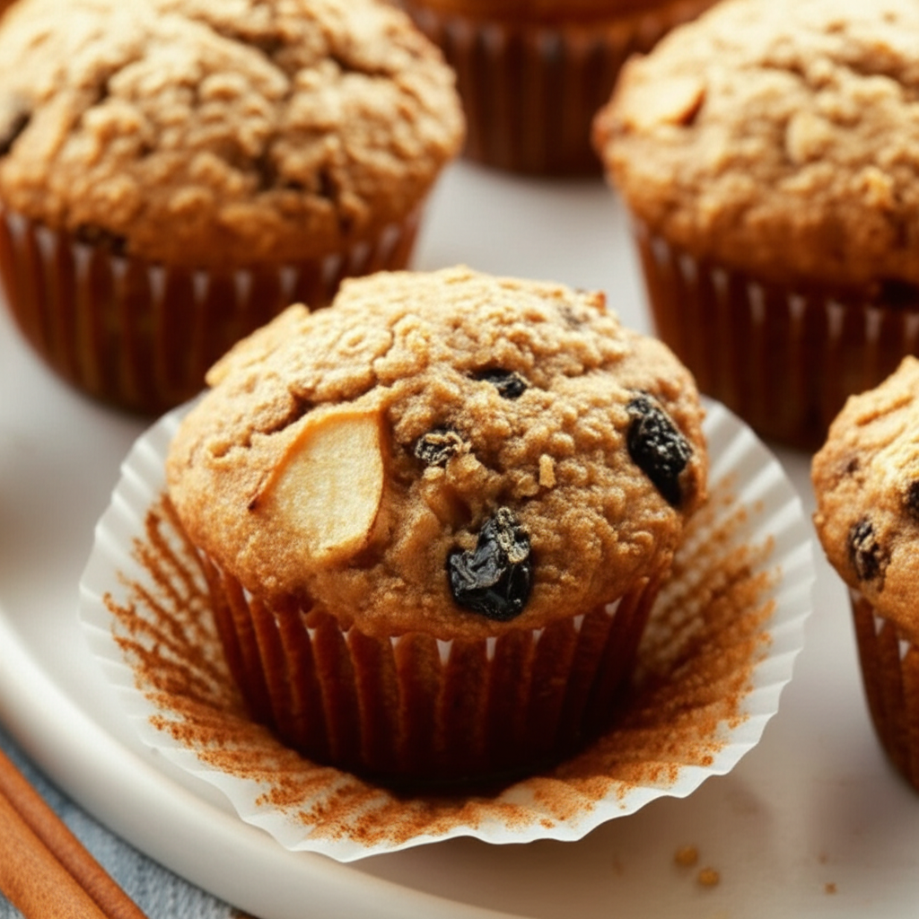Apple Spice Sour Cream Bran Muffins image