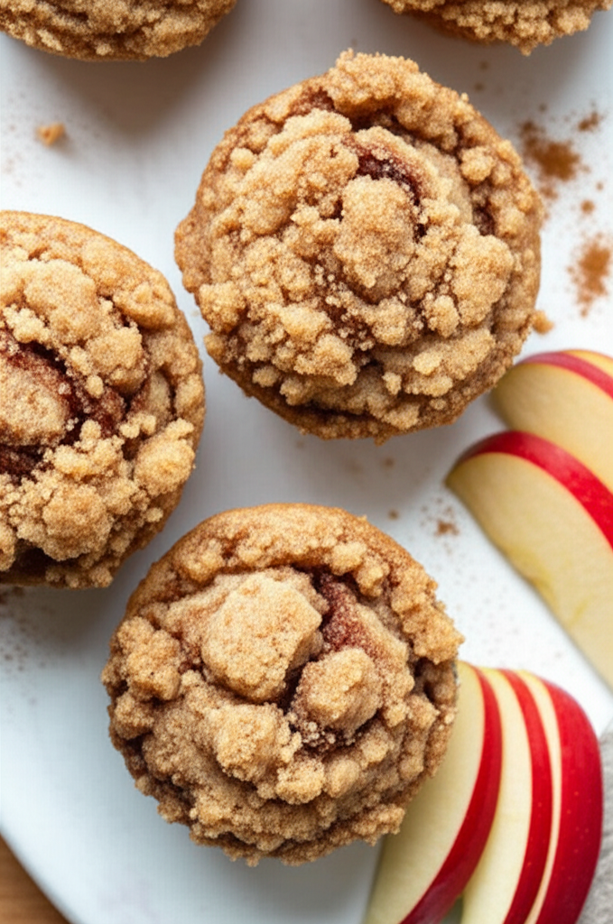 Apple Streusel Cinnamon Swirl Cupcakes image