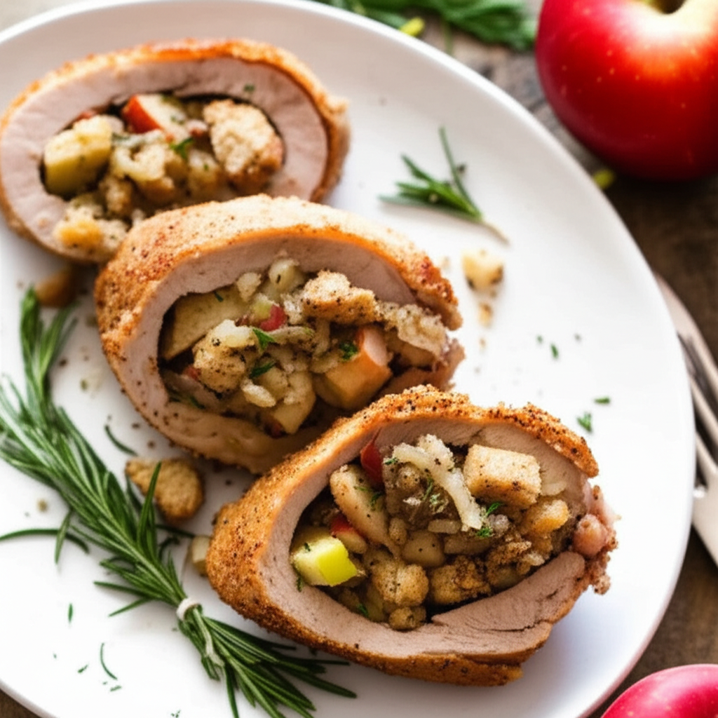 Apple Stuffed Pork Chops image