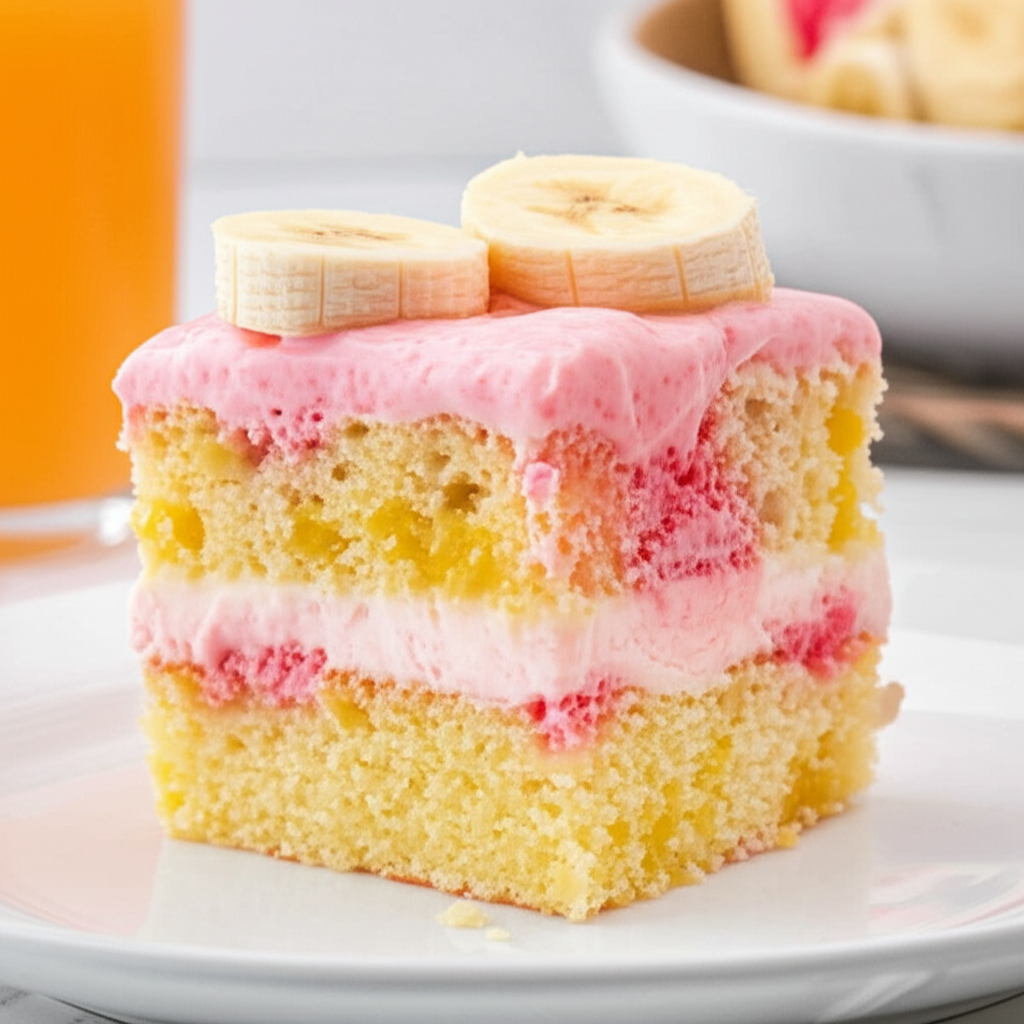 1 2 3 Banana Split Ice Cream Cake image