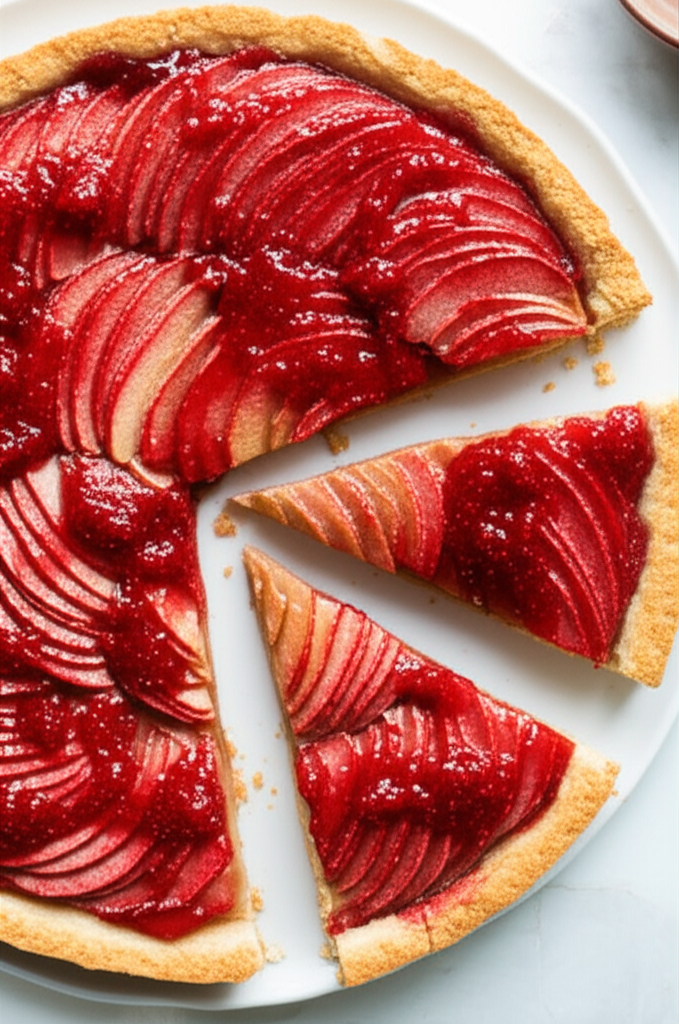 Apple Tart With Raspberry Glaze image