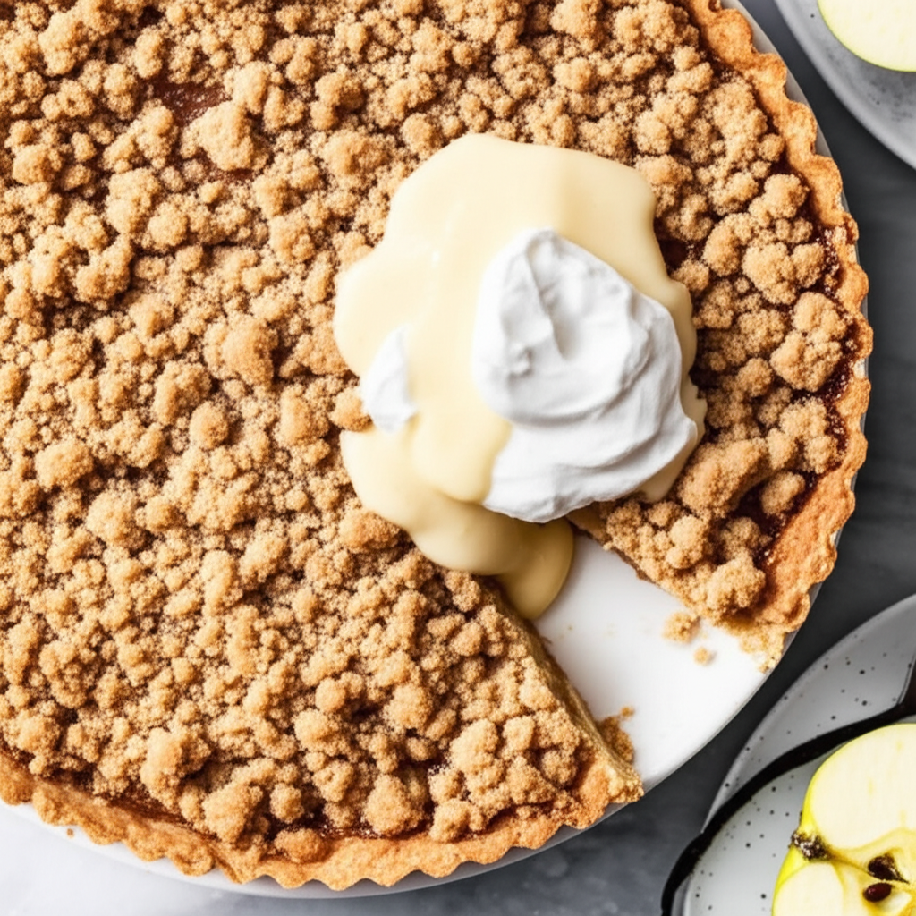 Apple Tart With Vanilla Sauce image