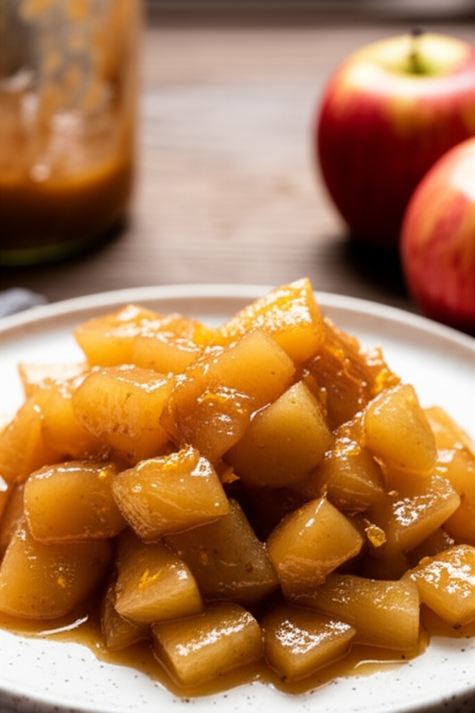 Apple Topping For Pancakes Waffles Such image