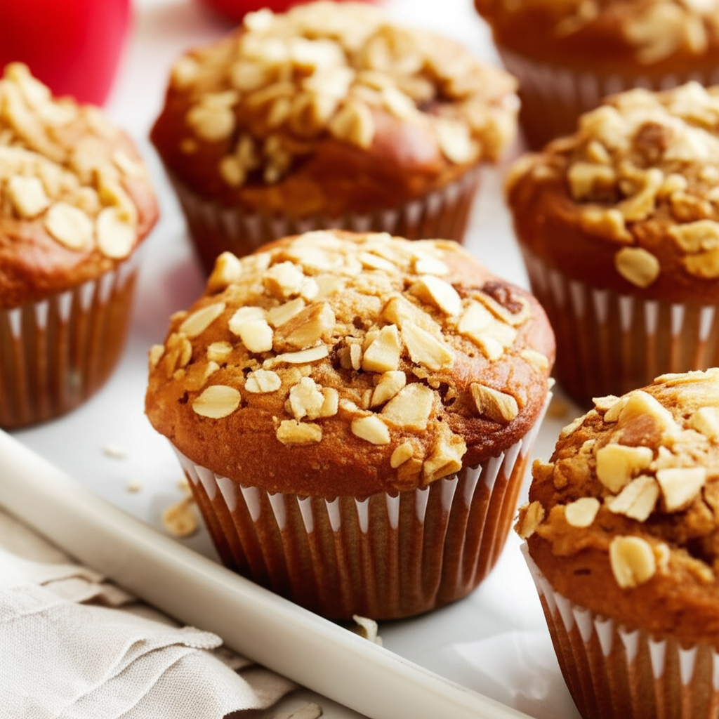 Apple Walnut Muffins Low Fat Low Sugar Version image