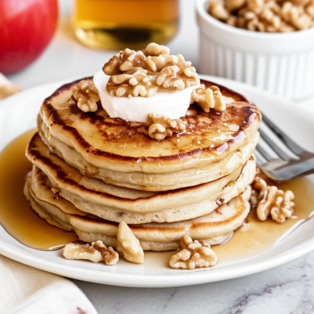 Apple Walnut Pancakes image