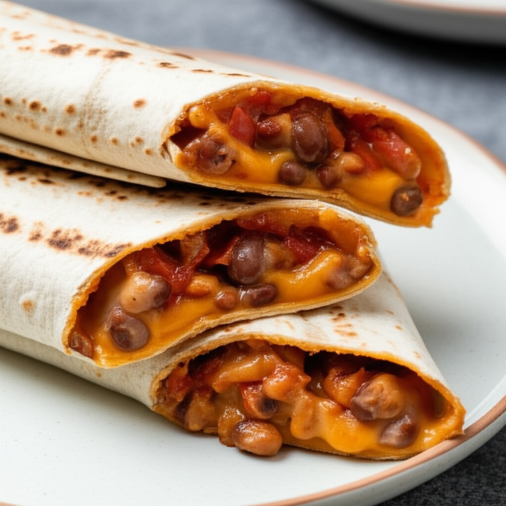 1 Minute Chili Cheese Burritos image