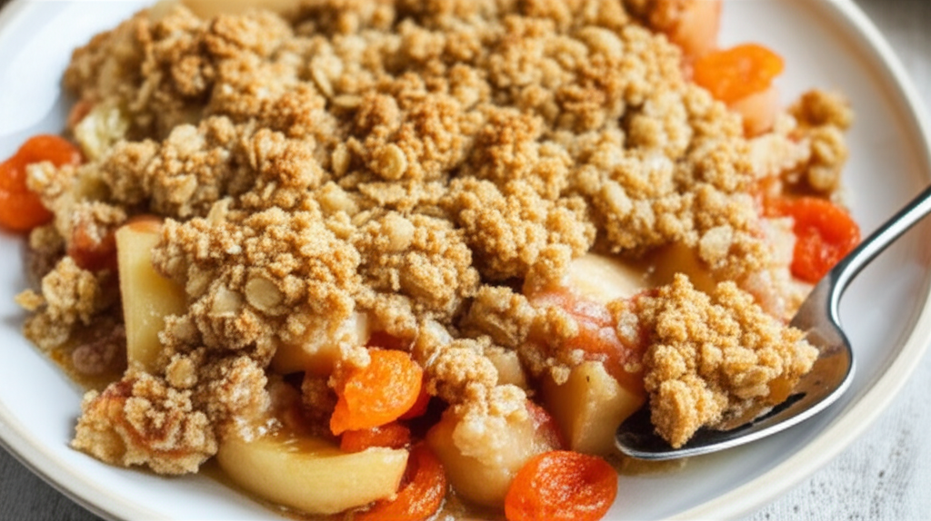 Apple Apricot Honey Crumble image