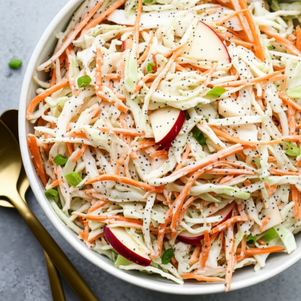 Apple Cabbage And Poppy Seed Coleslaw image
