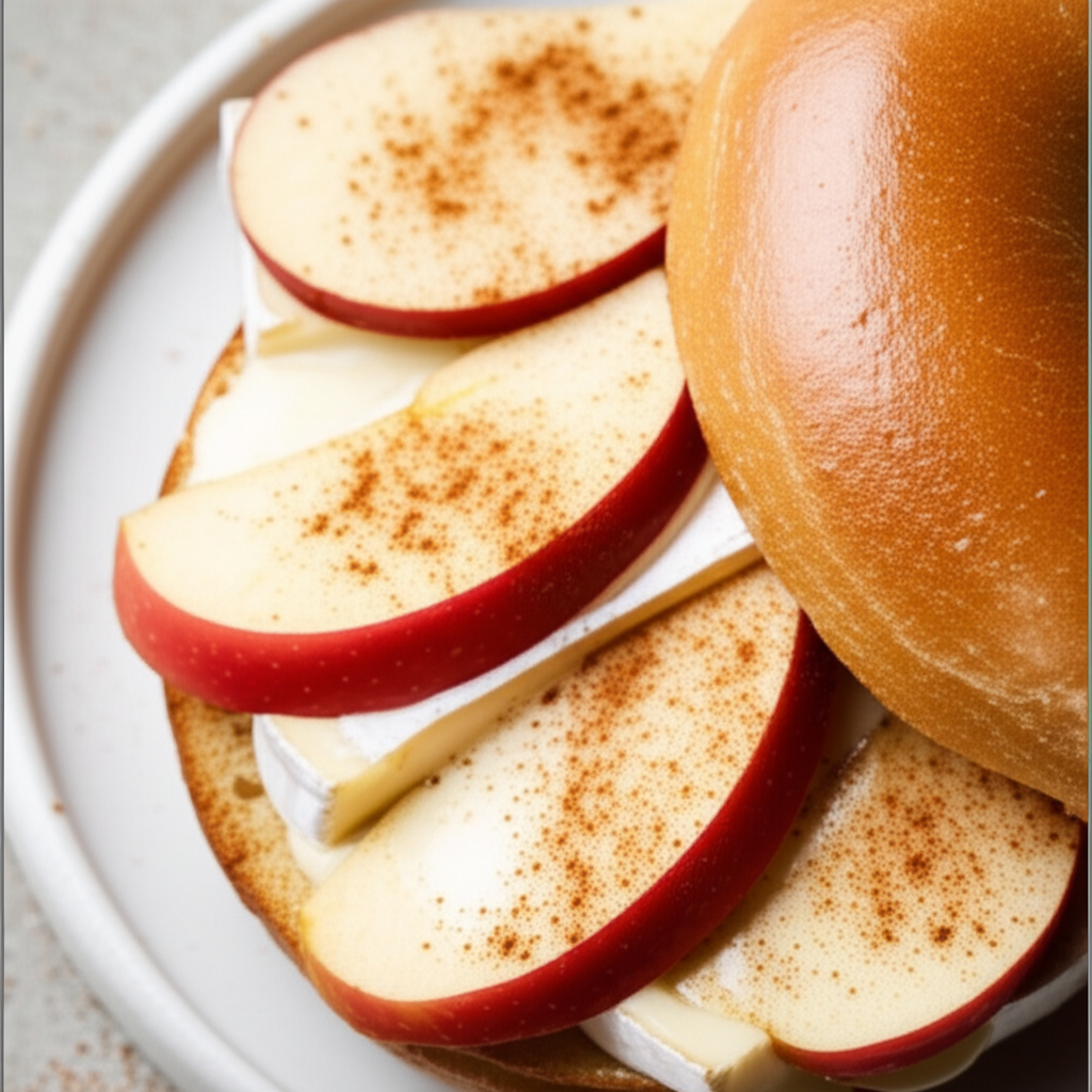 Apple Camembert Bagel image