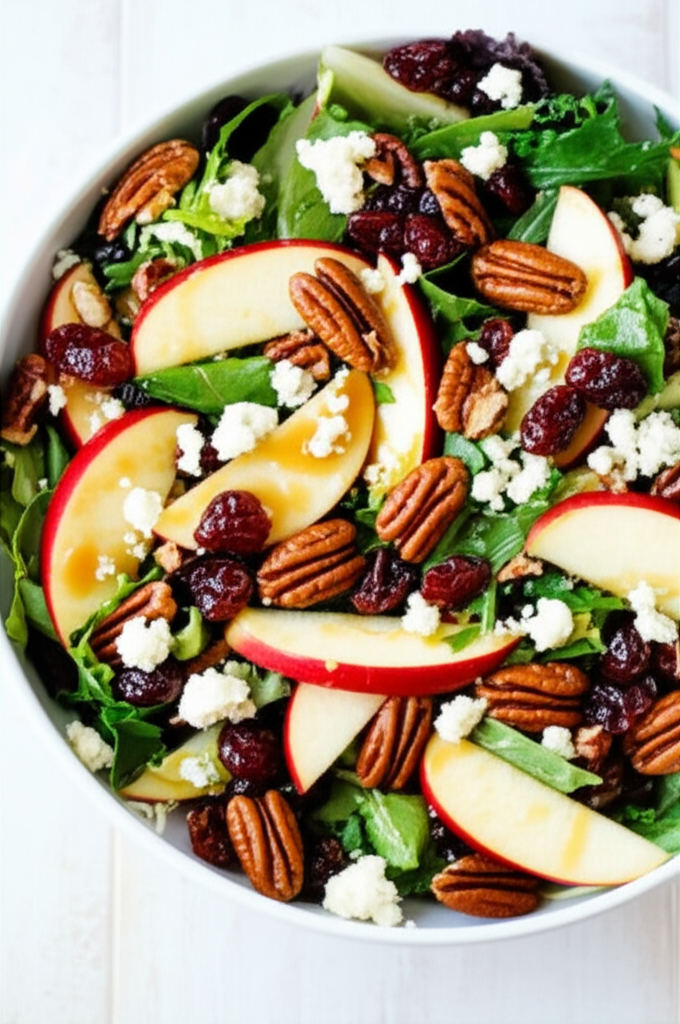 Apple Pecan And Blue Cheese Salad With Dried Cherries image