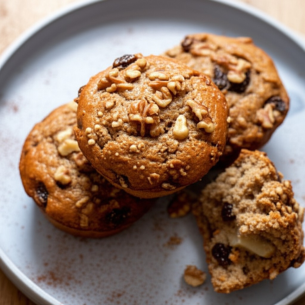 Apple Raisin And Nut Muffins image