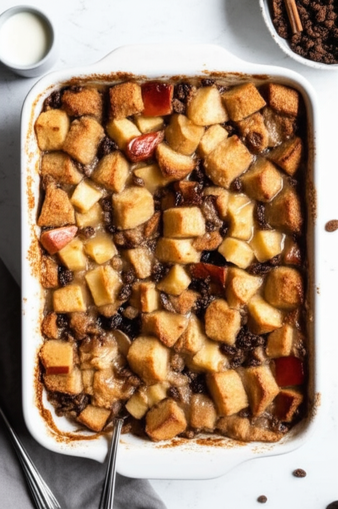 Apple Rum And Raisin Bread Pudding image