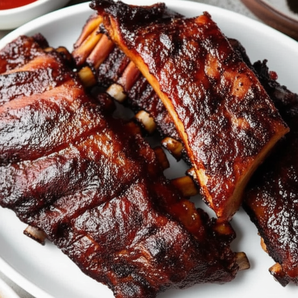 Apple Bacon Barbecued Ribs image