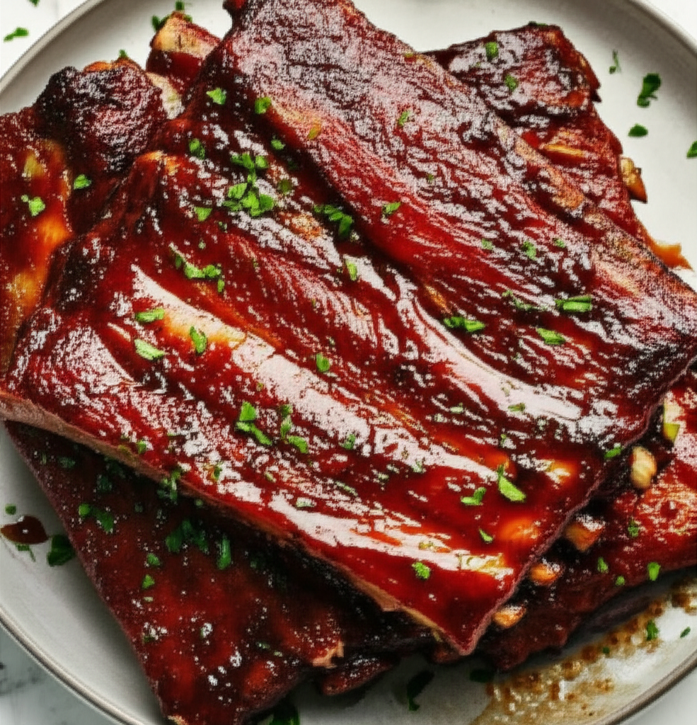 Apple Barbecued Ribs image