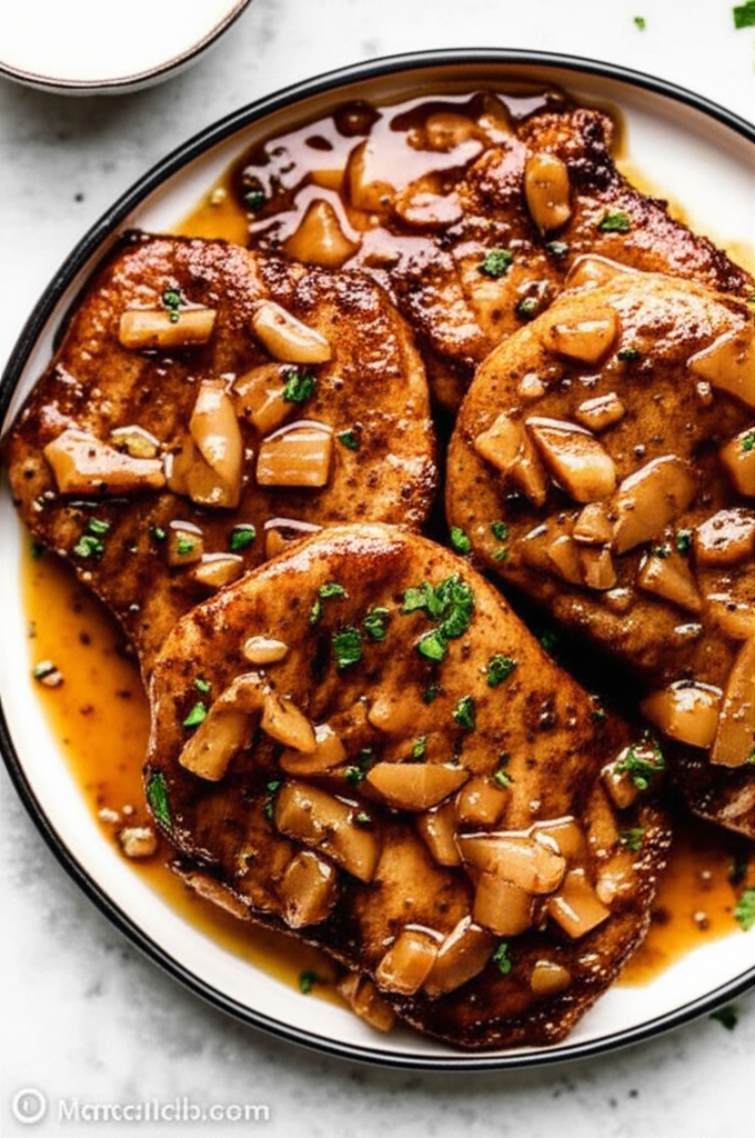Apple Brown Sugar Pork Chops image