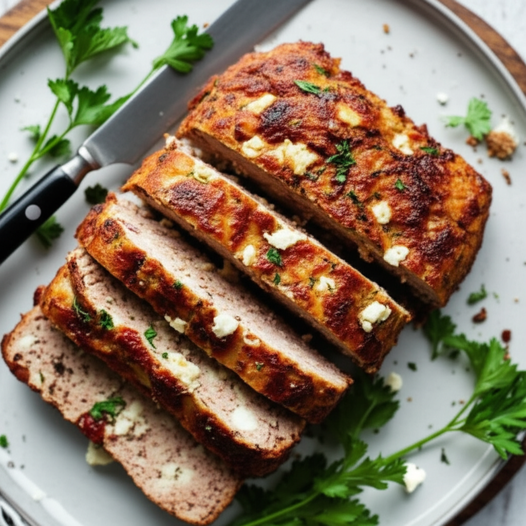 1 Turkey Meatloaf With Sun Dried Tomatoes And Feta image