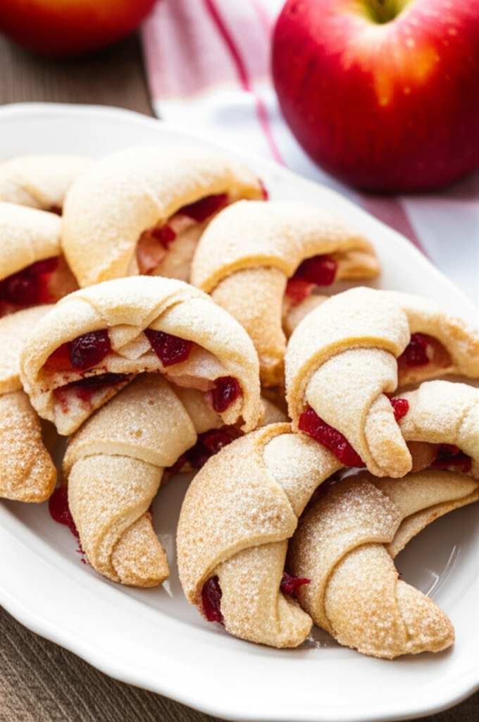 Apple Cranberry Crescent Cookies image