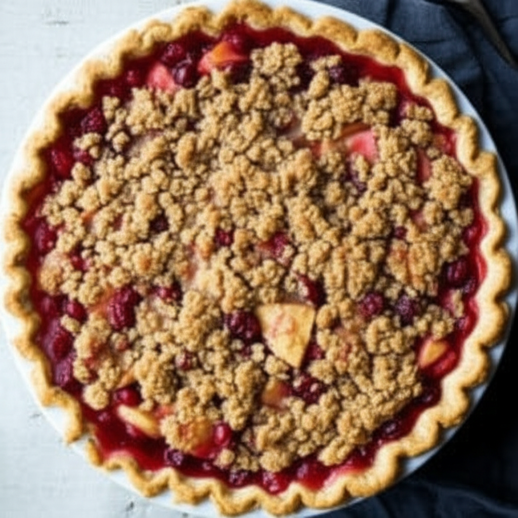 Apple Cranberry Crisp Pie image