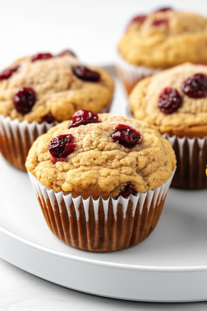 Apple Cranberry Wheat Muffins image