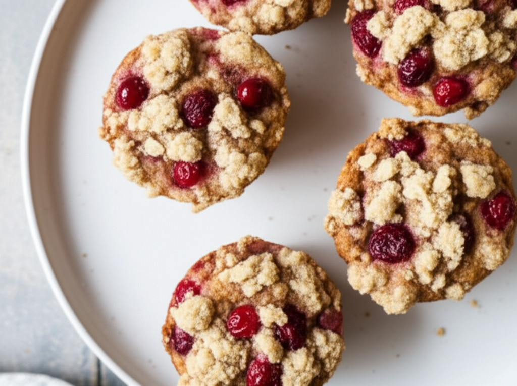 Apple Cranberry Crumble Muffins image