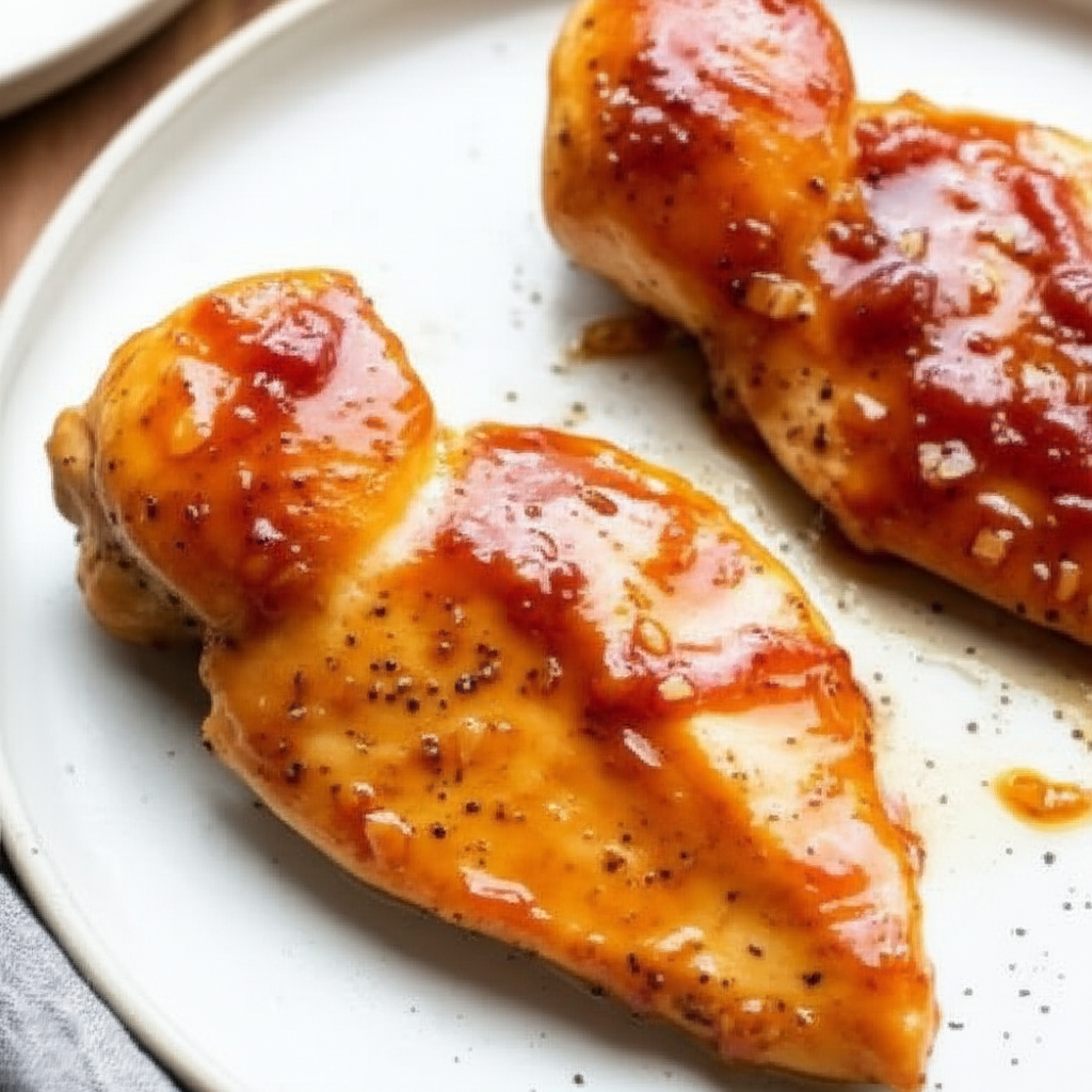 Apple Orange Glazed Chicken For Two image