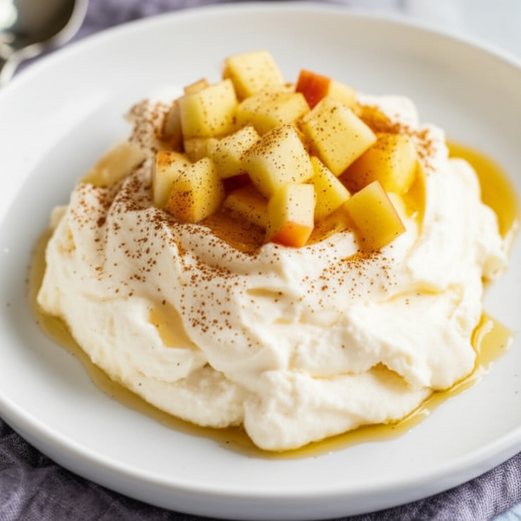 Apple Rum Ricotta Cream Dessert image