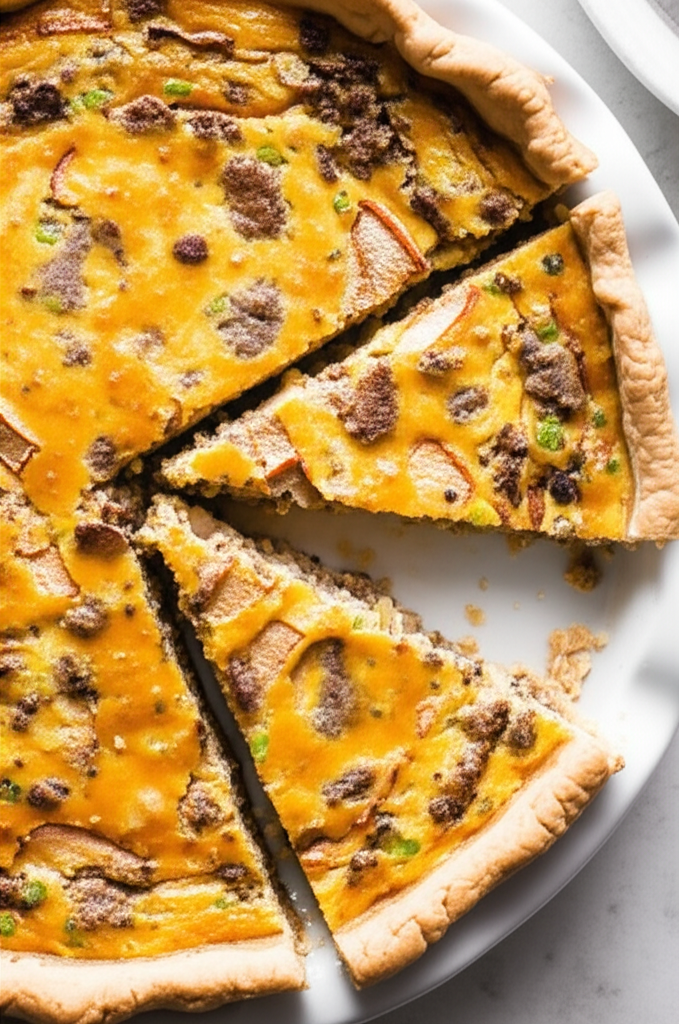 Apple Sausage Cheddar Quiche image
