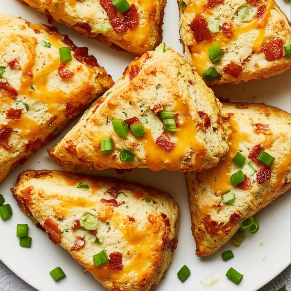 Apple Smoked Bacon And Cheddar Scones image