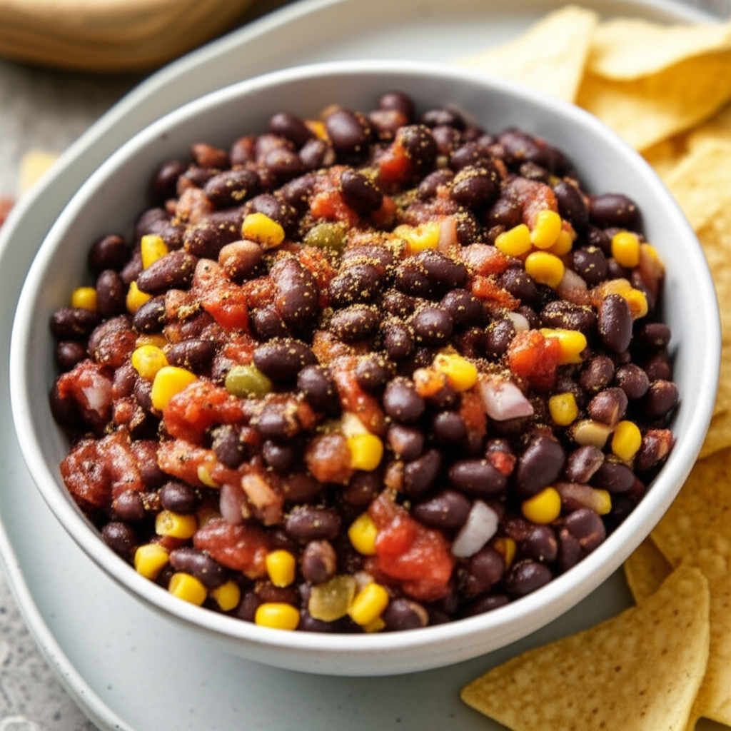 1 2 3 Black Bean Salsa Dip image