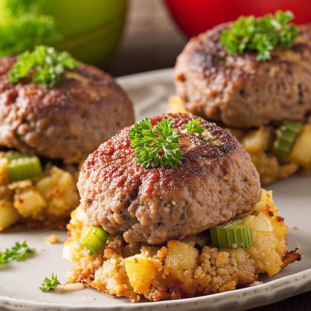 Apple Stuffing Mini Meatloaves image