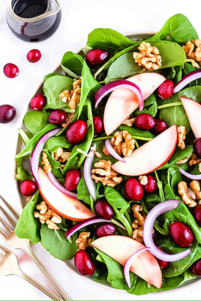 Apple Walnut Salad With Cranberry Vinaigrette image