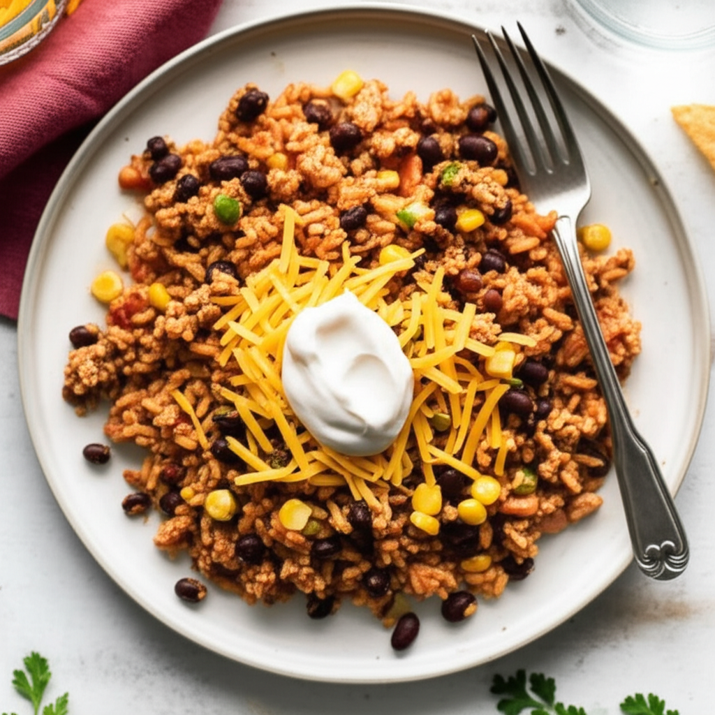 1 2 3 Ground Turkey Mexican Rice image