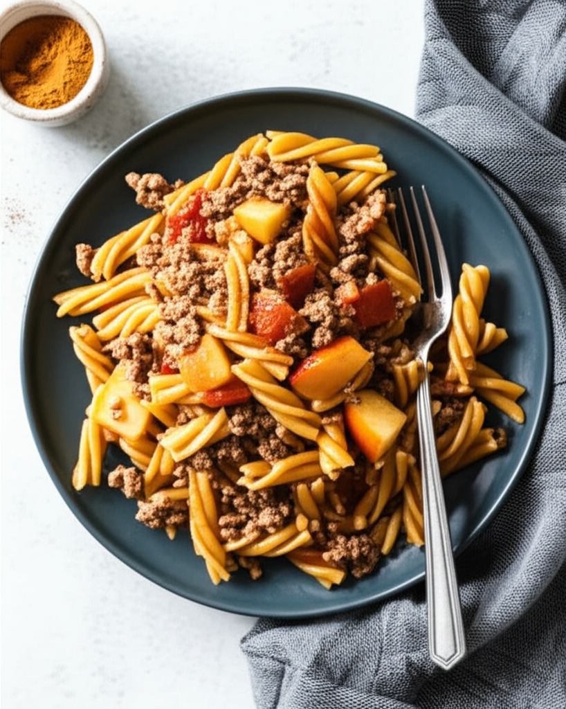 Apples And Ground Beef Pasta image