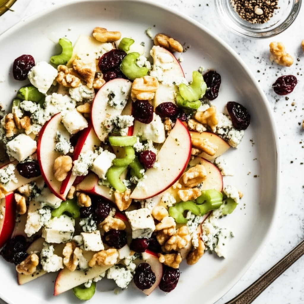Apples And Walnuts With Stilton Cheese image